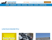 Tablet Screenshot of lincolnmainefcu.com